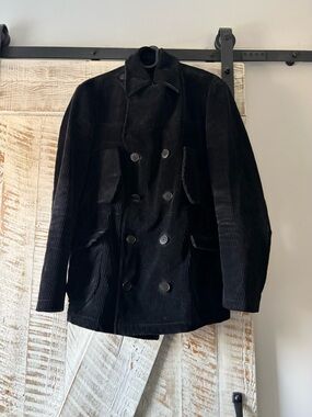 Drykorn Black Corduroy Double-Breasted Jacket